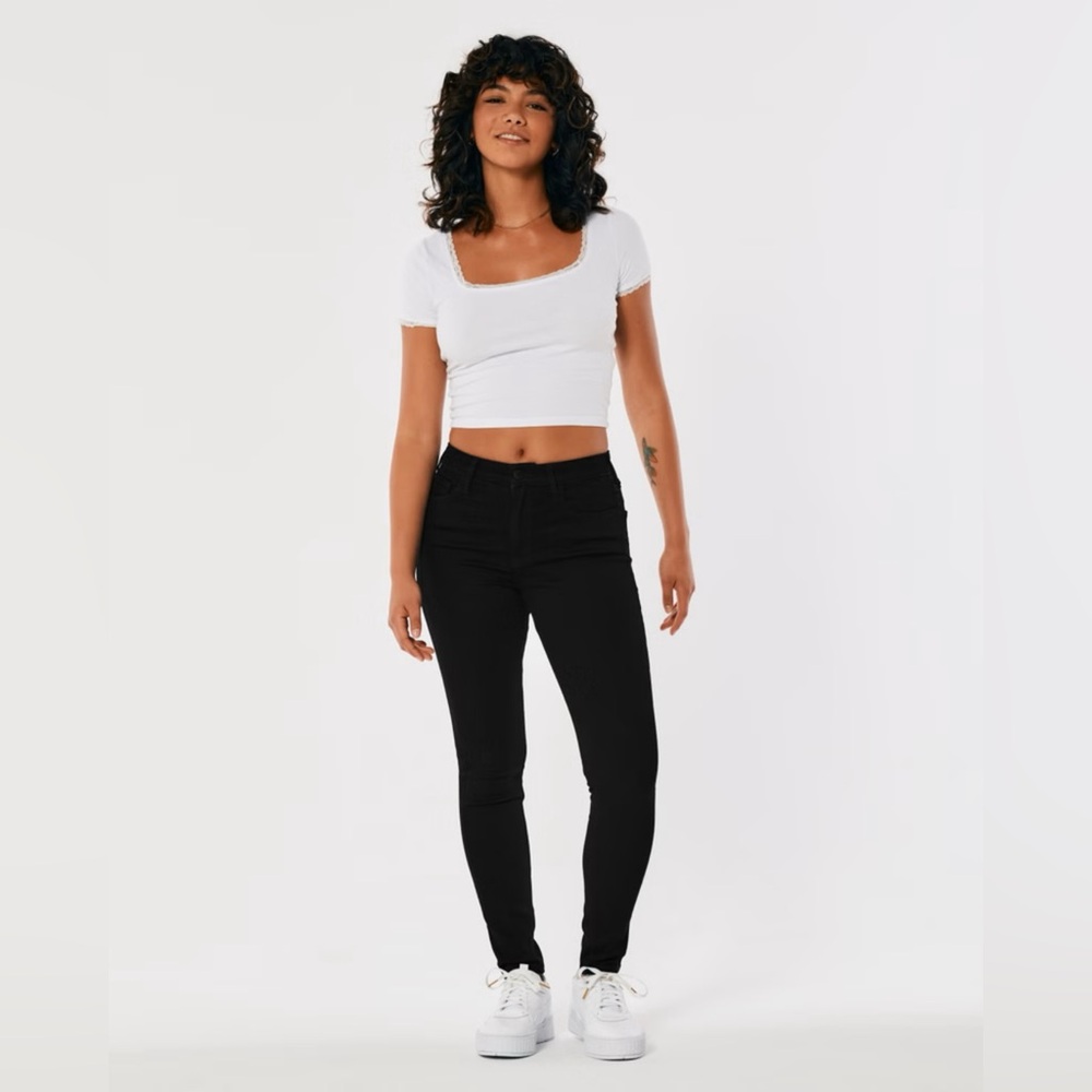 Hollister Jeans Size 28 Women’s Black‎ High Rise Super Skinny Jeans 🖤🖤
